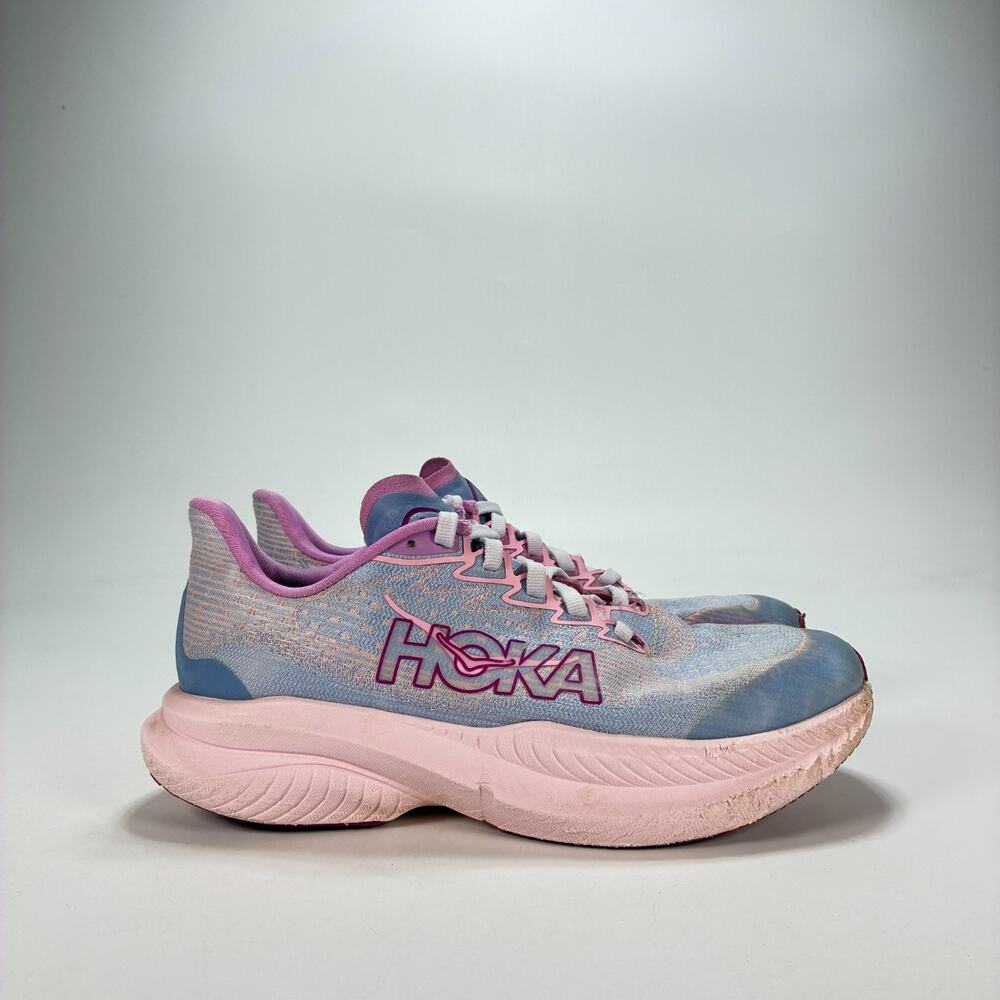 Hoka One One Mach 6 Grape Agate Lupine Running Shoes 1147553 GPG Youth Sz 3.5MD